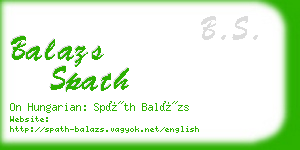 balazs spath business card